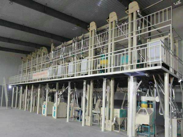 陕西渭南80吨级面粉加工机械客户生产现场(图)